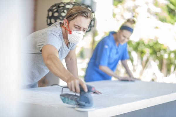 Countertop fabrication and templating work in progress