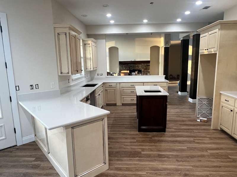 Custom stone kitchen countertop
